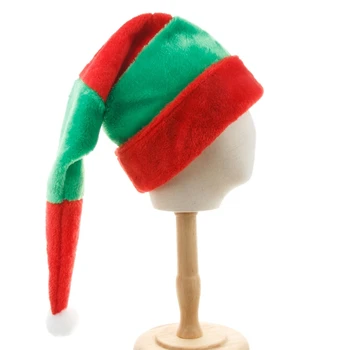 Klasikinis Kalėdos Santa Elf Skrybėlę Kalėdų Senelio Skrybėlė Ilgą Dryžuotą Kepurę Kalėdų Naktį M6CD 
