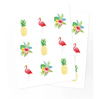 6pcs Havajų Flamingo Ananasų Kraft Popieriaus Maišas Dovanų Gimtadienio Saldainių Maišelį, Vestuvių Dekoravimas Vestuvinės Dovanų Pakavimo Apdaila 