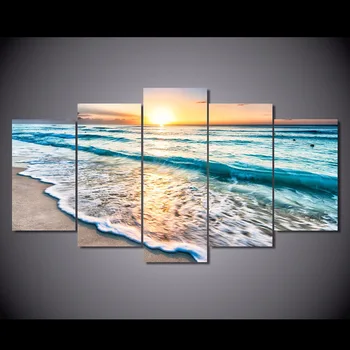 Drop Laivyba HD Atspausdinta 5 gabalo drobės meno beach nuotraukas marina sunset beach tapybos drobės tapybos sienos nuotraukas 