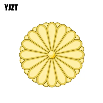 YJZT 12,5 CM*12,5 CM Asmenybės Jpan Gėlių Shield herbas Decal Automobilių Lipdukas 6-2092