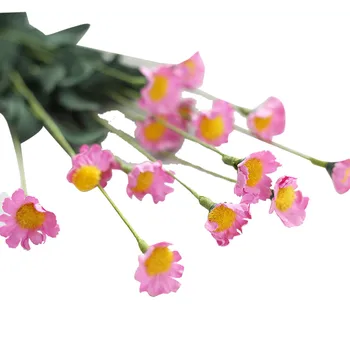 Dirbtinis Mažas Daisy Gėlės, Vestuvių Puokštės Šalies Namų Dekoro Šilko Netikras Gėles 15 Galvų Modeliavimas Laukinių Gėlių Puokštė
