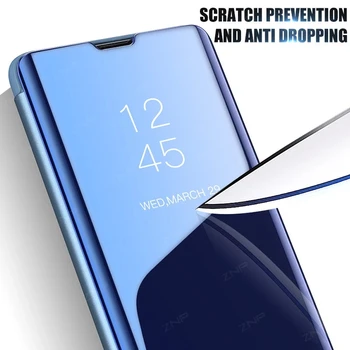 Telefono dėklas Samsung Galaxy S30 S20 FE Ventiliatorius Lite Edition Plus Ultra 5G Anti-rudenį prabanga protingas Veidrodis, Flip laikiklis Dangtelio