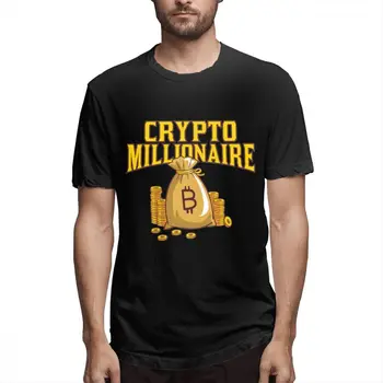 Medvilnė, Labai Bitcoin marškinėliai Milijonierius Kriptografijos Marškinėliai Cryptocurrency Tee Žmogui Marškinėliai Nemokamas Pristatymas Tee 3D Spausdinimo Tees 