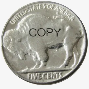JAV 1917 P,D,S Buffalo Nikelio Penkių Centų Monetų Kopijos 