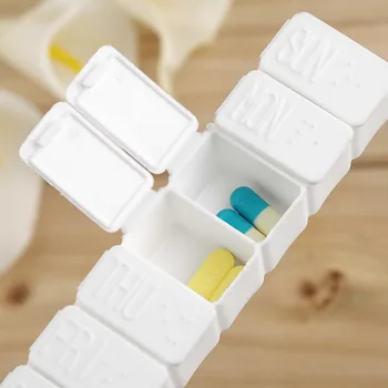 7 dienas Vieną Savaitę Mažų Medicinos Tabletes Atveju Tablečių Narkotikų Box Mini moteriška skrybėlaitė Konteinerių Ne nuimamas Plastikinis Laikiklis 