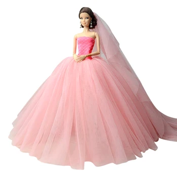 NK Vieną Rinkinį Hotsale Mados Vestuvių Suknelė Princesė Suknelė Suknelė Drabužius Suknelė Barbie Priedai Lėlės Suknelė Geriausia Mergina Dovana DZ 