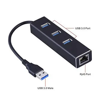 2020 m. 3 jungtys USB 3.0 Gigabit Ethernet Lan RJ45 Tinklo Adapteris Stebulės 1000Mbps Naują Atvykimo 