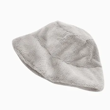 Naujas Žiemos Moterų Skrybėlės Teddy Aksomo Šiltas Ausies Raštas Žvejys Skrybėlę Priedai derliaus Ėriukų Aksomo Bžūp Mielas Pliušinis kibirą, hat,#