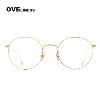 Retro mados Apvalių Akinių Rėmeliai, skirti Moterims, Vyrams, Optiniai akinių rėmeliai Trumparegystė Recepto akiniai, Akinių Metalo akiniai 