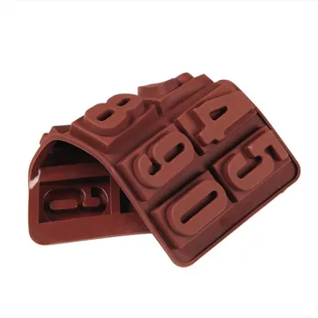 Silikono Numeriai Šokolado Pelėsių Slapukus Šalto 3D Skaitmeninės Formos Minkštas Pyragas Kepimo Želė Saldainiai, Bandelės 