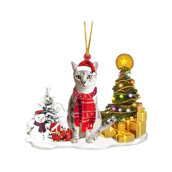 Katė Kalėdų Ornamentu,Gražus Medis Dovana Ornamentu,Kalėdų Eglutė Pakabukas ,Kalėdų Kabinti,Santa Claus Šalis Dekoras,Dekoro Atostogų 