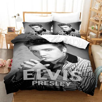 Elvis Presley Patalynės Komplektas Vieną Twin Visą Karalienė King Size Elvis Presley Lova Nustatyti Aldult Vaikas Miegamojo Duvetcover Rinkiniai 3D Spausdinimo 031