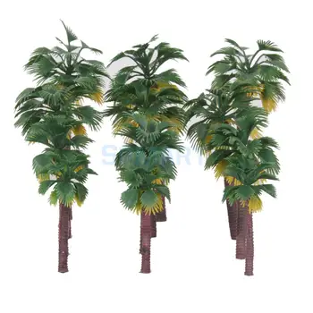 62Pc Žalia Dekoracijos Išdėstymo Modelis Medžio Kraštovaizdžio Modelis Kardas Žolės & Palm Tree 