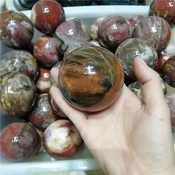 Gamtos suakmenėjęs medis kamuolys mediniai iškastinio akmens kamuolys 1pcs 50-60mm 