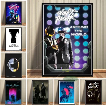 Daft Punk 2021 Filmą Viso Pasaulio Muzikos Albumą Star Plakatas Spaudinių Aliejaus Tapybai, Drobė Sienos Paveiksl Kambarį Namų Dekoro 