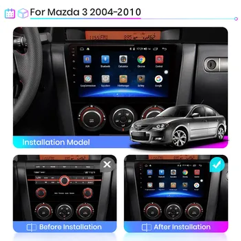 Android 10.1 Automobilio Multimedijos mp5 Player Mazda 3 BK Mazda3 2004-2009 Navigacijos Autoradio magnetofonas GPS Navi 