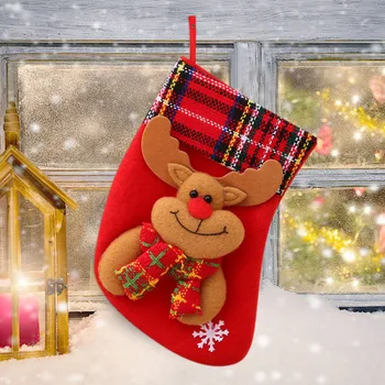 Kalėdų Kojinės Kojinės Su Santa Claus Sniego Briedžių Padengti Spausdinimo Kalėdų Saldainiai Dovanų Maišelį, Židinys Kalėdų Medžio Dekoro Naujųjų Metų 2022 