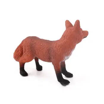 Aukštos Modeliavimas Tikroviška Mielas Pobūdžio Laukinių Gyvūnų Žaislas Red-fox Modelis Statulėlės Veiksmų Skaičiai Vaikams mokomieji Žaislai, Namų Dekoro 
