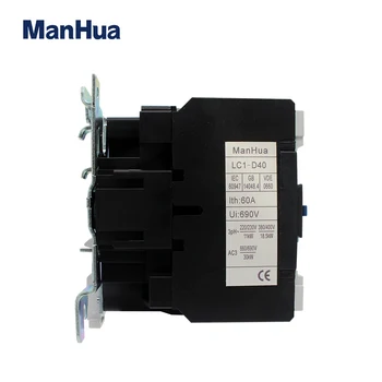 Manhua LC1-D40 3P+No+Nc 40A AC Modulinės Dc Ritės Kontaktoriaus Už Motot Apsaugos Elektros Magnetinių Kontaktoriaus 