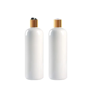 500ml aukso Diską viršaus Dangtelis baltos butelis, Tuščias, Plastikiniai Kelionės PET Butelis Losjonas Butelis kelionės dydis tuščių plastikinių butelių Šampūnas
