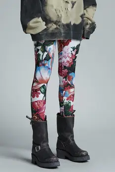 Moterų Antblauzdžiai Gėlių Spausdinti Žaliavinių Atsitiktinis Slim-Fit Long Pieštuku Kelnės Moteriška Mada Kelnės Clearence Kaina 