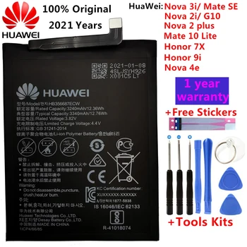 2021Hua Wei originalus Nekilnojamojo 3340mAh HB356687ECW Už Nova 2 plius/Nova 2i/ G10/Mate 10 Lite/ Garbės 7x/Garbės 9i Baterijas+Įrankiai 