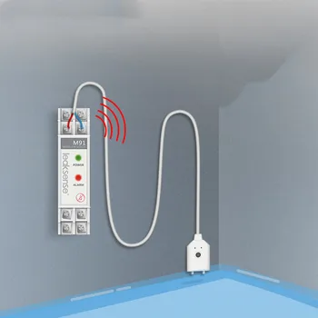 Buitiniai Vandens nuotėkio Signalizacijos Vandens Pakrovimas, Detektorius, garso-šviesos signalizacijos DIN-rail montavimas Vandens Bakas pilnas Vandens Signalizacijos Modulis 