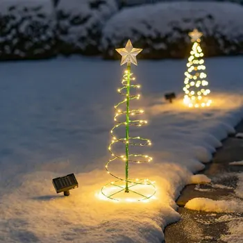 Kalėdų Eglutė LED Saulės energija Varomas Žibintai Kalėdinė Dekoracija Statymų Mirkčiojančios Šviesos už Kiemo Vejos Kelias Sodo Dekoro Lempos 