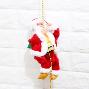 Elektros Santa Claus Lipti Granulių Grandinės Kalėdų Vyras Lėlė su Muzika, Kalėdų Papuošalai Kalėdų Priedai 