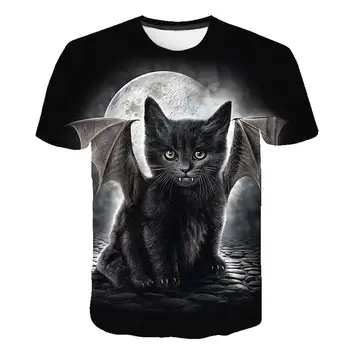 Naujas 2020 Cool mados marškinėliai vyrams ir moterims, dvi kates spausdinti 3d marškinėliai vasaros trumpomis rankovėmis t shirts vyrų t shirts XXS-6XL 