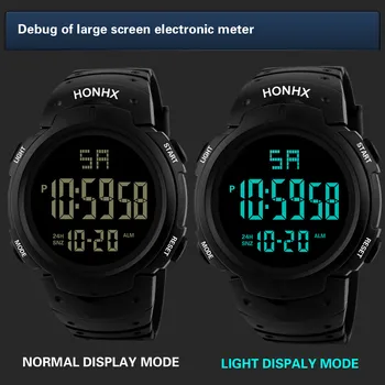 Vyrų Laikrodžiai Sporto LED Stovyklavimo Iš Skaitmeninio Žiūrėti Signalizacijos Chrono Karinės Prabangūs Laikrodžiai Laikrodis Relogio Masculino 