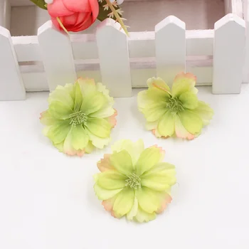 Naujas 10vnt 4.5 cm, dirbtinės gėlės šilko slyvų žiedų galvos vestuvių namų puošybai 