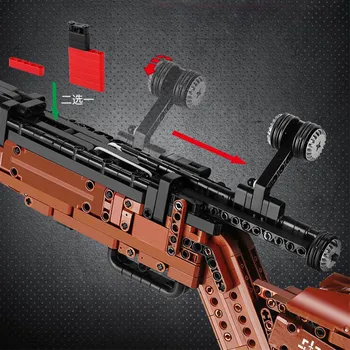 1025pcs Techninės 98K Snaiperio Šautuvas, Pistoletas Modelio Blokai PUBG Karinės SWAT Ginklų Plytų Žaislai Vaikams Dovanų 