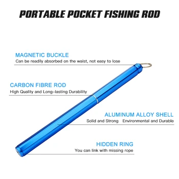 S2 Portable Pen Meškere Mini Pocket Meškere Aliuminio Lydinio Su Anglies Meškere Žvejybos Reikmenys 