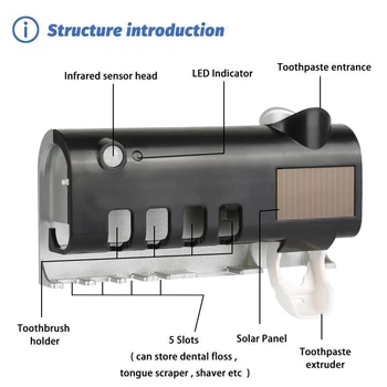UV sterilizacija, dantų šepetėlis stalčiuko Sienos montuojamas UV dantų šepetėlį sterilizer lengva pritvirtinti jį ant sienos, saugus ir ekonomiškas