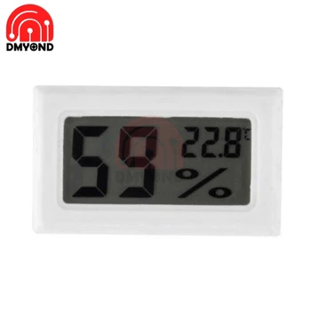 Mini LCD Skaitmeninis Termometras su Drėgmėmačiu Temperatūra Balta Patalpų Patogus Temperatūros Jutiklis Drėgmės Matuoklis Daviklis Priemonės 