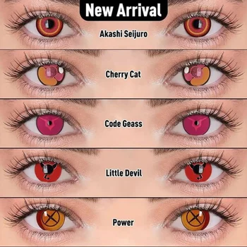 UYAAI 2vnt/Pora Cosplay Kontaktiniai Lęšiai spalvotų kontaktinių lęšių Anime priedai Anime Lęšiai Helovinas Spalva objektyvo akis 