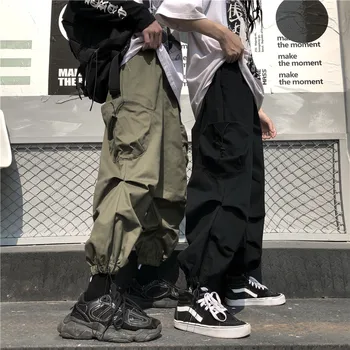 2020 m. pavasarį naujas korėjiečių moterų versija Harajuku darbo drabužiai laisvi bf hip-hop keista mergaitė spindi apkarpyti kelnės pora apačioje ulzzang 