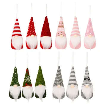 Beveidis Lėlės Kalėdų Dekoro Juostele Ilga Barzda Gnome Pliušiniai Žaislai Kabinti Papuošalų Kalėdų Šventė Pakabučiai Navidad 