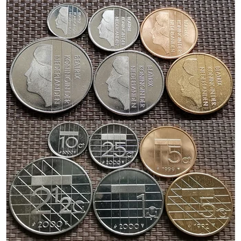 Nustatyti 6pcs Nyderlandai skydai Monetų Leidimas Europoje Tikri Ir Originalus Reta Moneta Nauja 