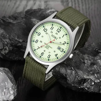 Karšto Pardavimo relogio Žiūrėti Laikrodžiai Karinės Armijos Vyrai Žiūrėti Data Drobės Juosta Sporto Kvarcinis Laikrodis reloj relogio masculino #A 