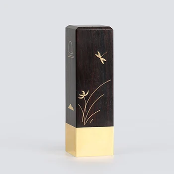 Tradicinis Kinų Stiliaus Orchidėja Bambuko Slyvų Dizainą Pritaikyti Pavadinimas, Antspaudas Retro Medienos Vario Asmens Antspaudą Vaikams Mokytojas