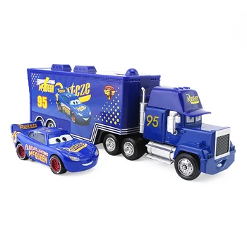 Disney Pixar Cars 3 Mėlyna Žaibas McQueen Ir Mėlynasis 95 Sunkiųjų Sunkvežimių 1:55 Modelis Vaikams Žaislai Iš 