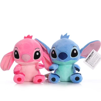 Anime Disney Mielas 18cm Mėlyna Ir Rožinė Lilo & Stitch Pliušinis Lėlės, Minkšti Žaislai Vaikams Kalėdų dovana 