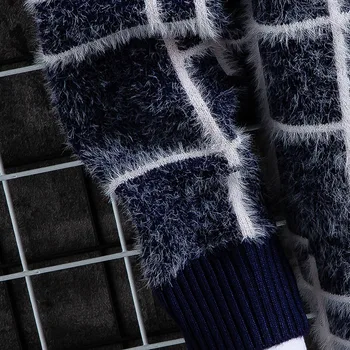 Puloveriai Mens Jersey Megztinis Prekės Vyrams, Atsitiktinis Dryžuotas O-Kaklo Plonas Megztinis Vyrams 2020 M. Rudens-Žiemos Mados Spausdinti Trikotažas Marškinėliai