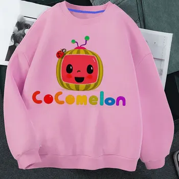 Vaikų Drabužiai Cocomelon Grafinis T-Shirt 2021 M. Rudens Ir Žiemos Plonas, Žemiausią Marškinėliai ilgomis Rankovėmis Megztinis Anime Drabužiai 
