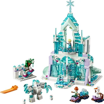 Sandėlyje elsa stebuklingo ledo rūmų pastato blokus cinderela princessing pilis ledo suderinama lepinggoes draugais 41148