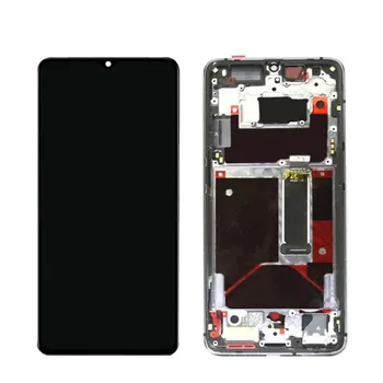 Už OnePlus 7T LCD Ekranas skaitmeninis keitiklis Jutiklinis Ekranas komplektuojami Su Rėmo 1+7T Ekranas Pakeitimo 