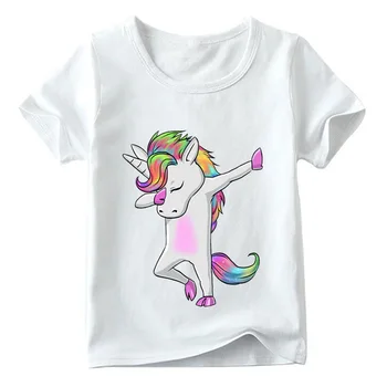 Vaikams, Cartoon Tepdami Vienaragis Juokingi Marškinėliai Kūdikių Berniukų/mergaičių Vasaros Viršūnes trumpomis Rankovėmis T-shirt Vaikams Mielas Drabužius,ooo2197 