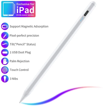 IPad Pieštukas su Palmių Atmetimo,Stylus Pen for Apple Pieštuku 2 1 iPad Pen Pro 11 12.9 2021 -2018 Mini 6 Oro 4 7 8 애플펜슬
